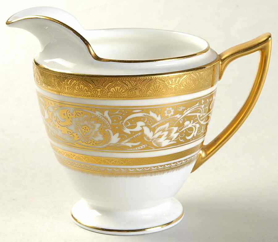 Porcelain Ball Ivory Creamer by Minton-1