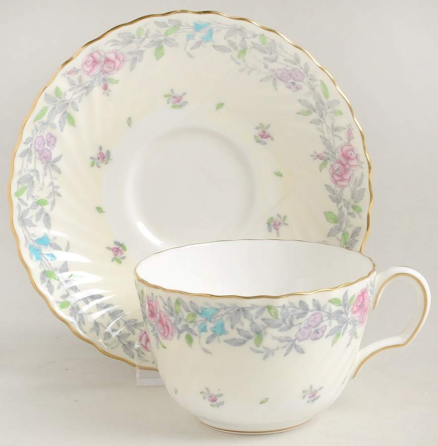 Printemps Flat Cup & Saucer Set by Minton-1