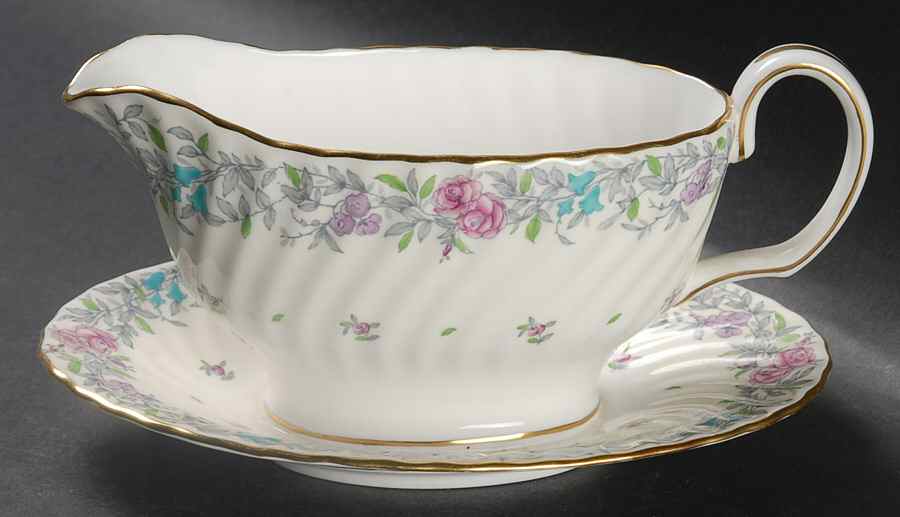 Printemps Gravy Boat with Attached Underplate by Minton-1