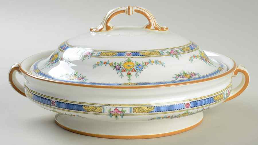 Princess (Yellow Flower) Round Covered Vegetable by Minton-1