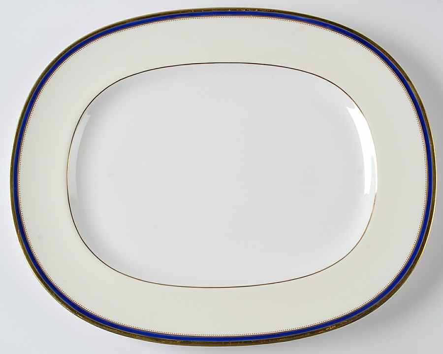 Windsor Cobalt Blue 16" Oval Serving Platter by Minton-1