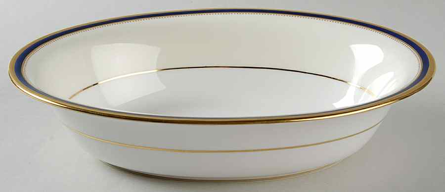 Windsor Cobalt Blue 10" Oval Vegetable Bowl by Minton-1