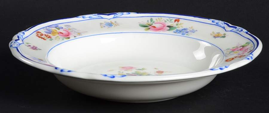 Queen Anne (Blue Trim) Rim Soup Bowl by Minton-1