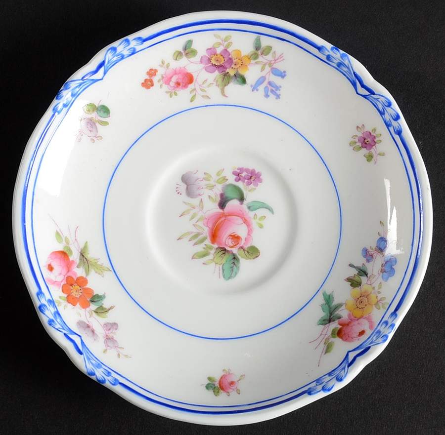 Queen Anne (Blue Trim) Saucer by Minton-1