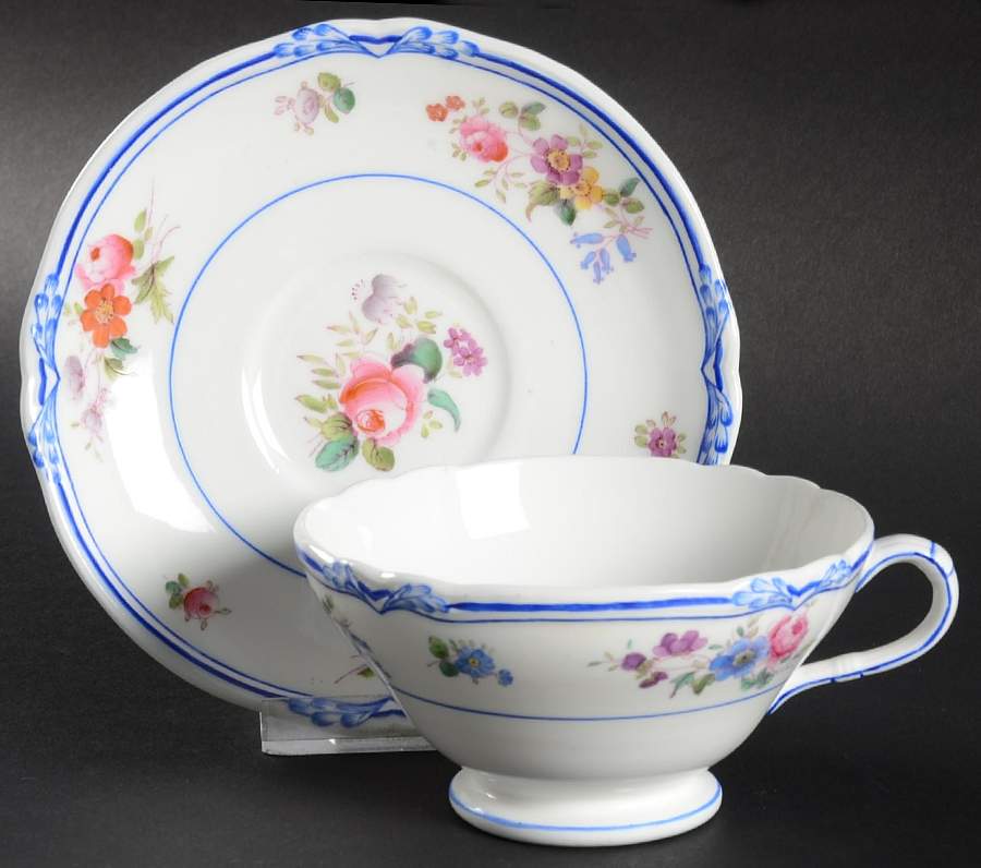 Queen Anne (Blue Trim) Footed Cup by Minton-1