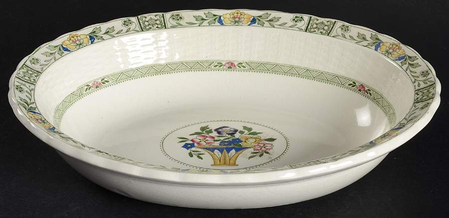 Ramsey 9" Oval Vegetable Bowl by Minton-1