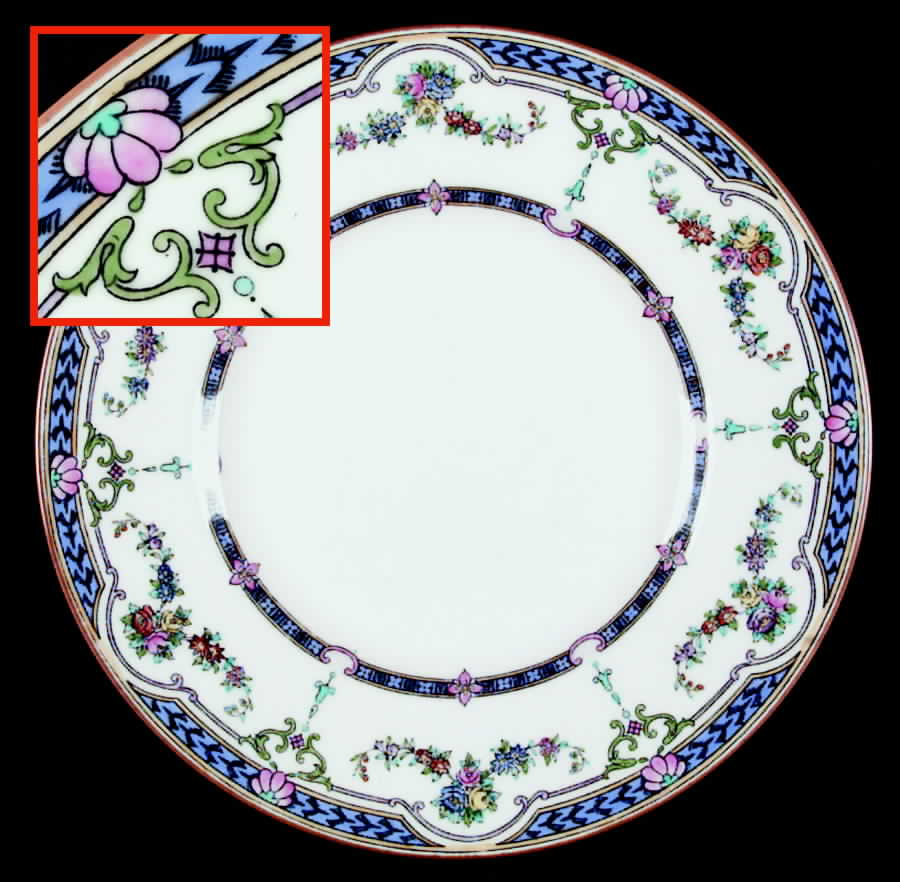 Ripon Blue Luncheon Plate by Minton-1