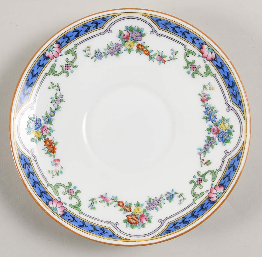Ripon Blue Saucer by Minton-1