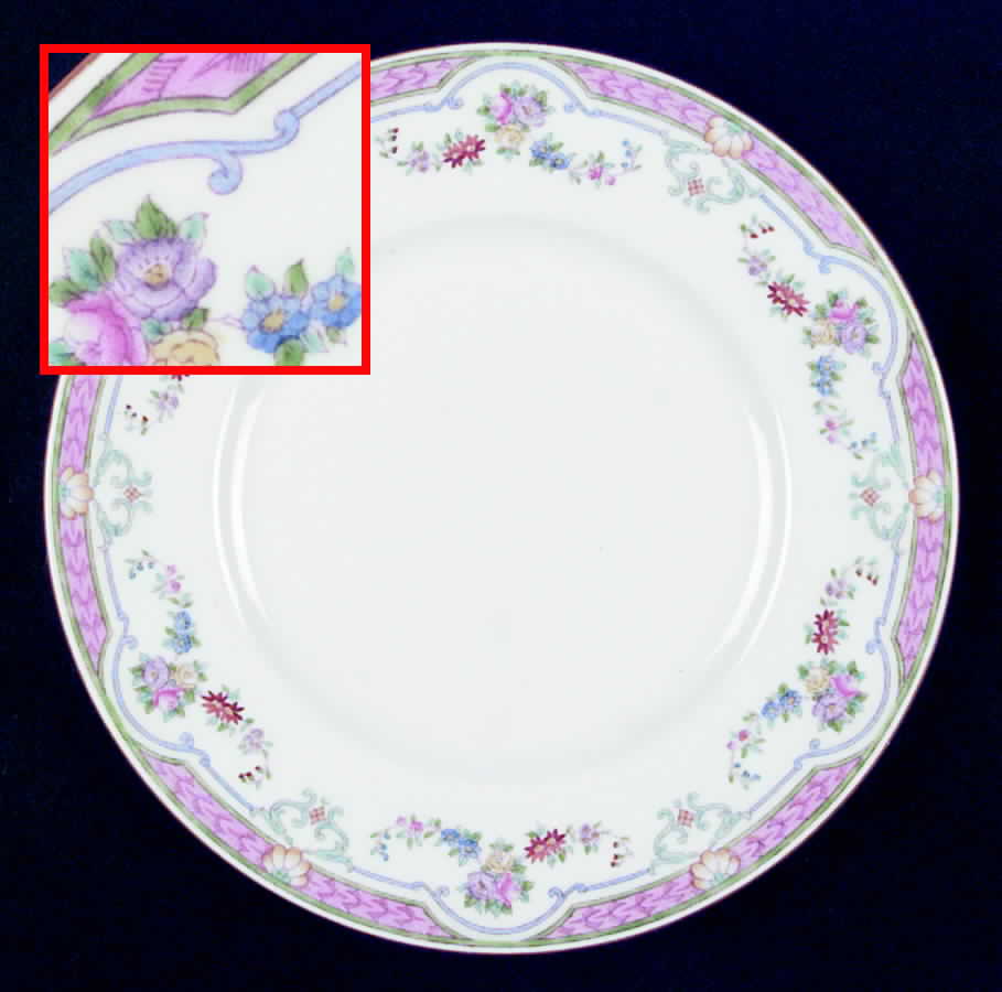 Ripon Purple and Pink Dinner Plate by Minton-1
