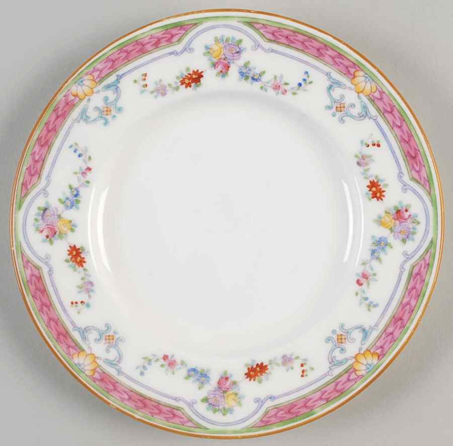 Ripon Purple and Pink Bread & Butter Plate by Minton-1