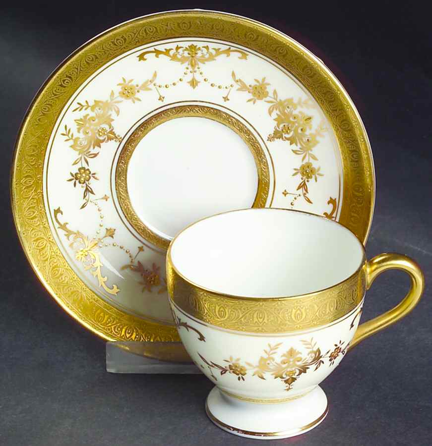 Riverton Footed Demitasse Cup & Saucer Set by Minton-1
