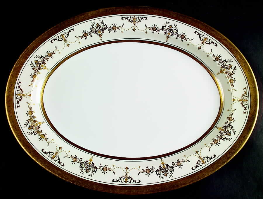 Riverton 16" Oval Serving Platter by Minton-1