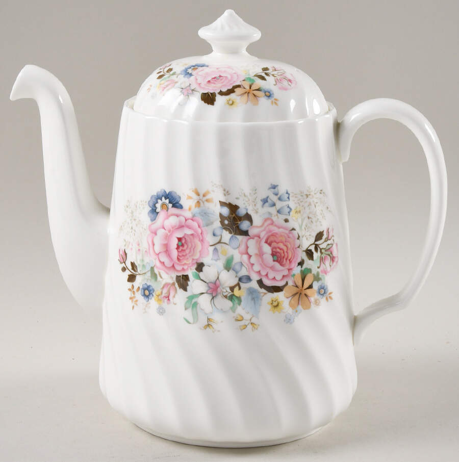 Rose Garland Coffee Pot & Lid by Minton-1