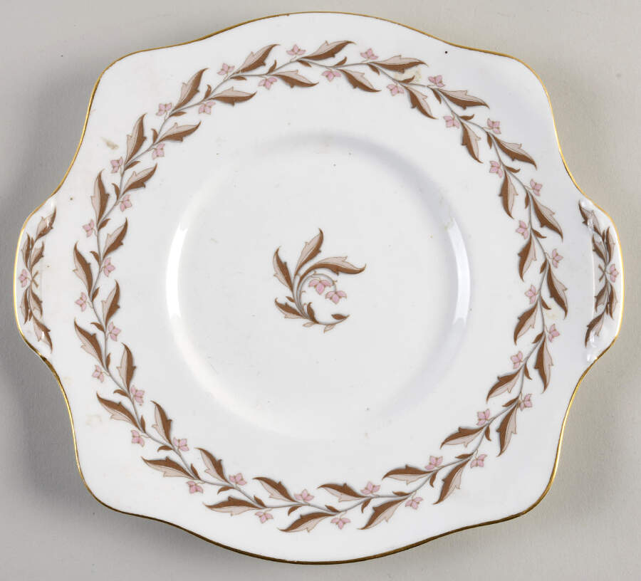 Rosewood Handled Cake Plate by Minton-1