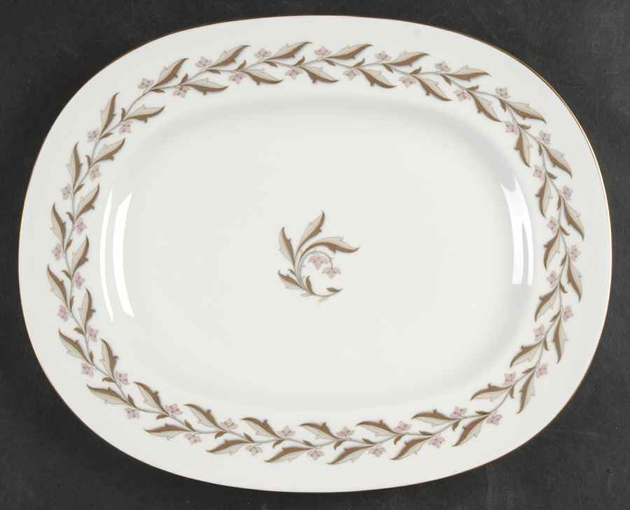 Rosewood 13" Oval Serving Platter by Minton-1