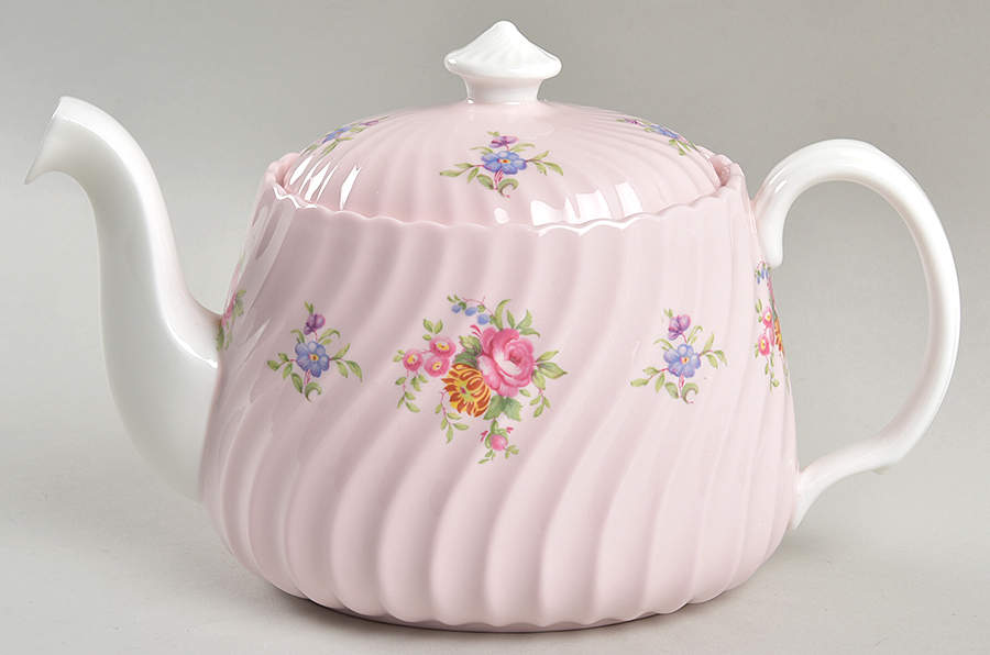 Rosetta Pink Teapot & Lid by Minton-1