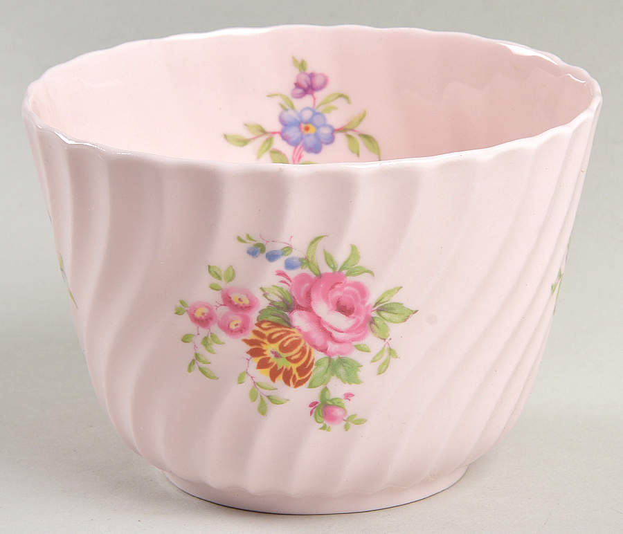 Rosetta Pink Mini Open Sugar Bowl by Minton-1