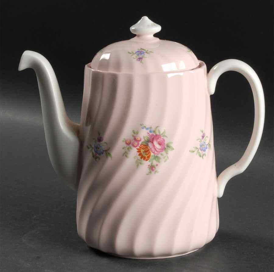 Rosetta Pink Mini Coffee Pot & Lid by Minton-1