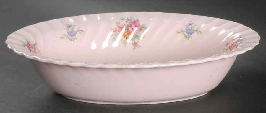 Rosetta Pink 10" Oval Vegetable Bowl by Minton-1
