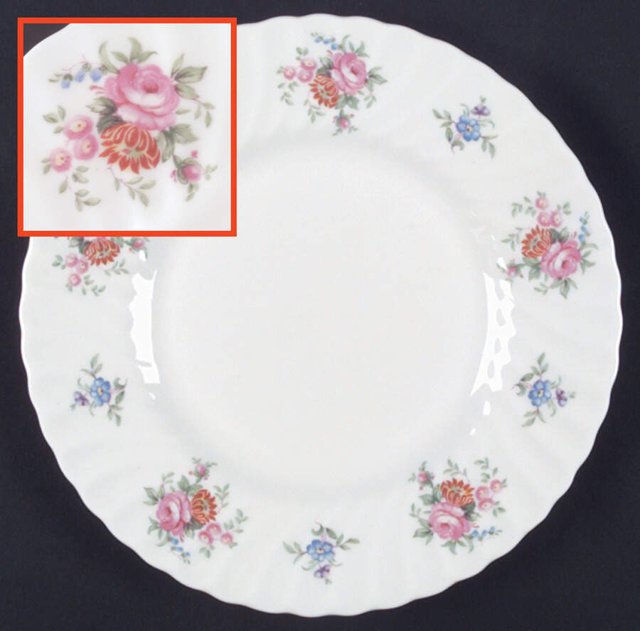 Rosetta White Luncheon Plate by Minton-1