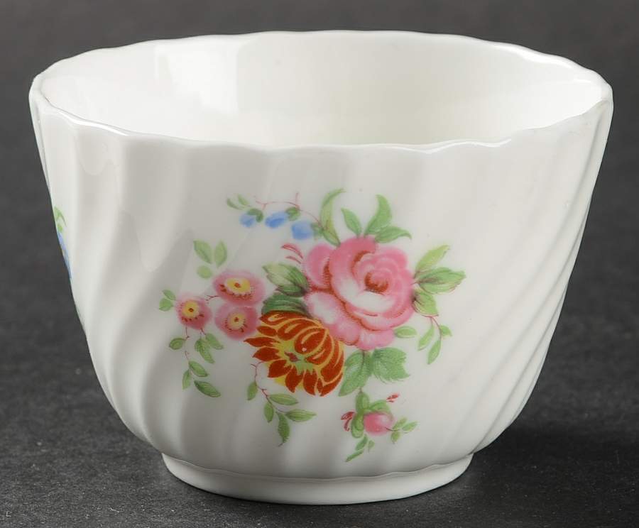 Rosetta White Mini Open Sugar Bowl by Minton-1