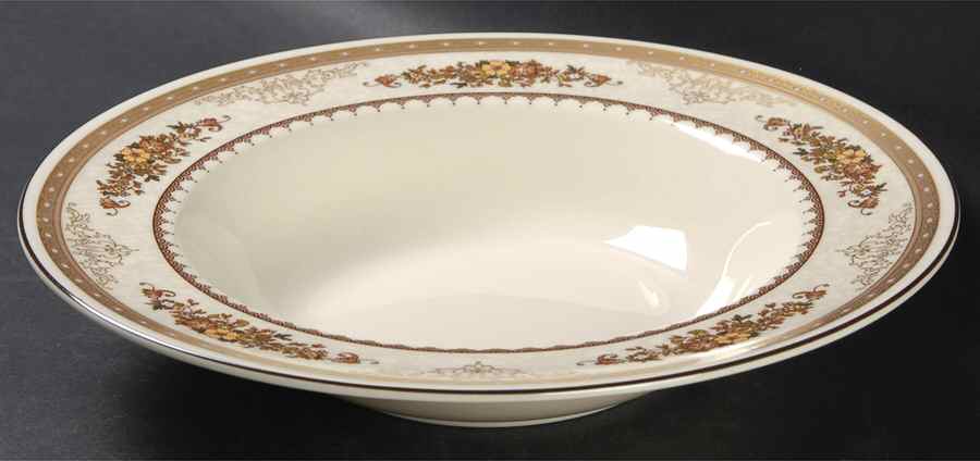 Roxburgh Brown Large Rim Soup Bowl by Minton-1