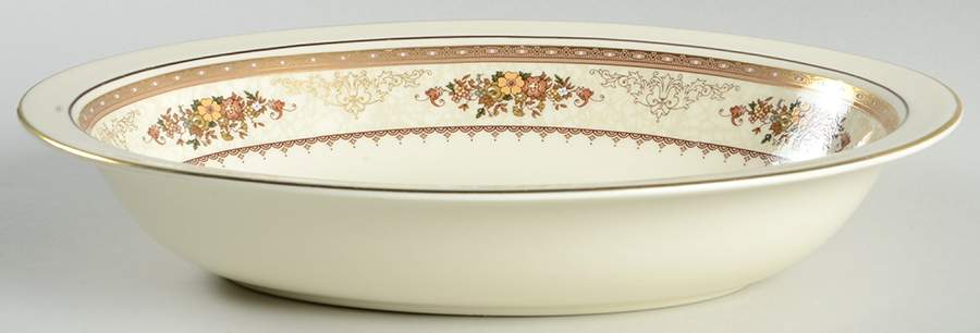 Roxburgh Brown 10" Oval Vegetable Bowl by Minton-1