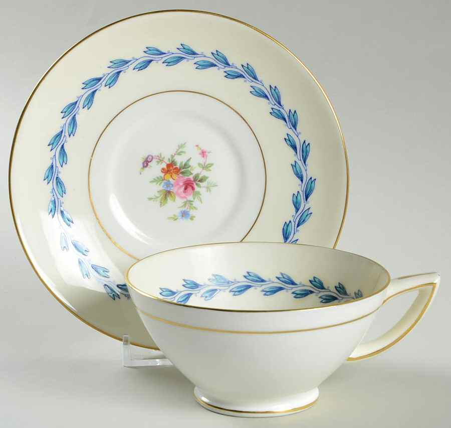 S383 Footed Cup & Saucer Set by Minton-1
