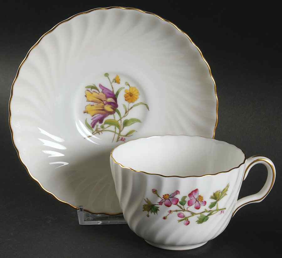 S500 Flat Cup & Saucer Set by Minton-1