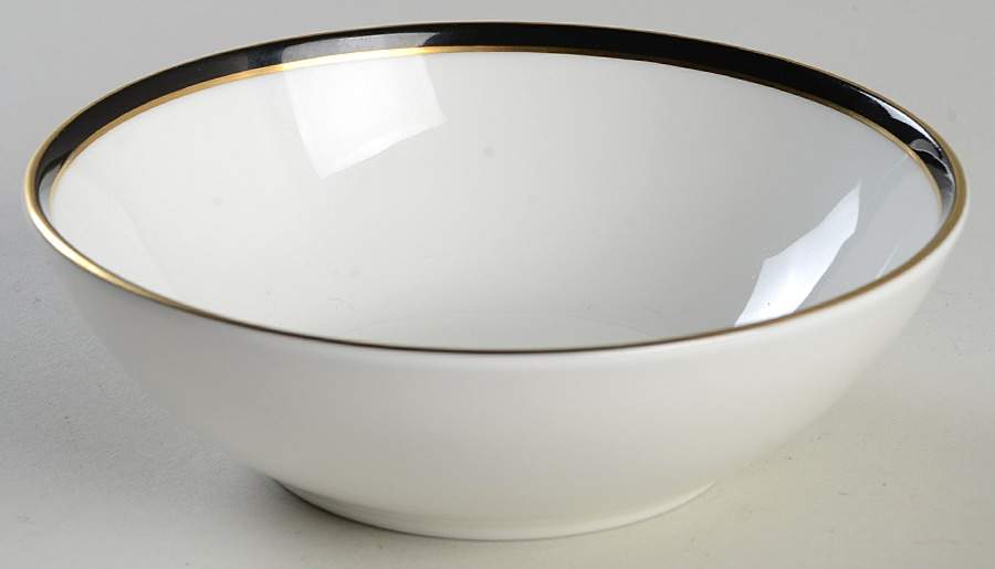 Saturn Black Fruit/Dessert (Sauce) Bowl by Minton-1