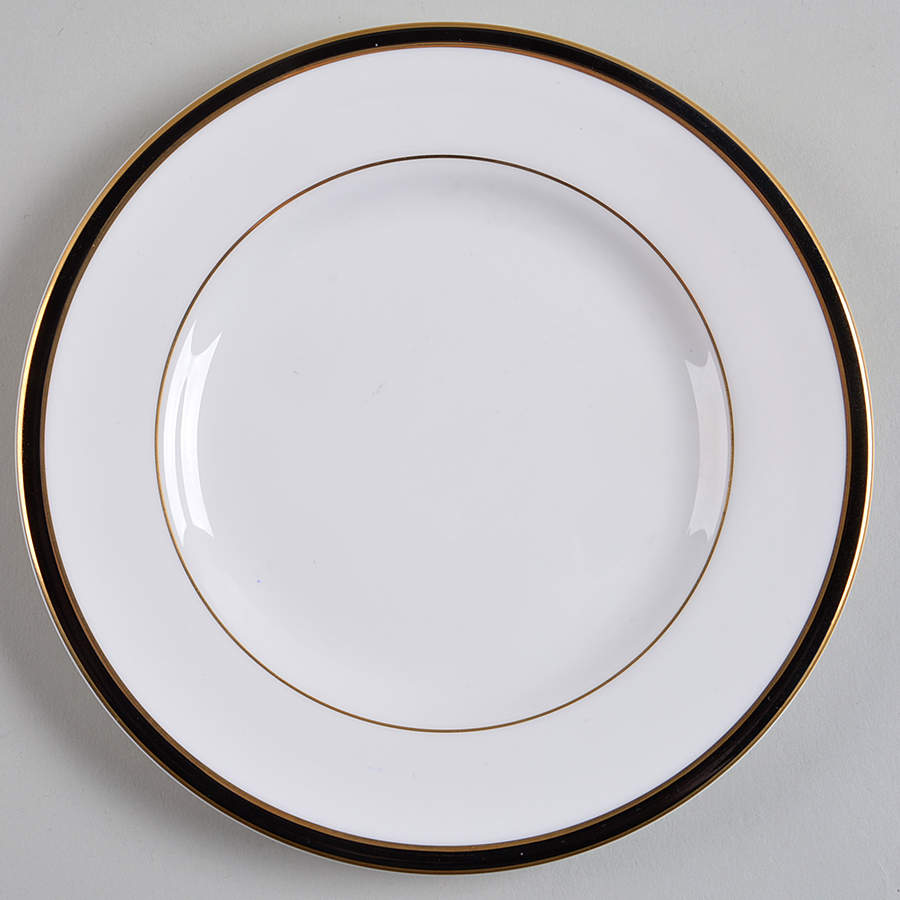 Saturn Black Bread & Butter Plate by Minton-1