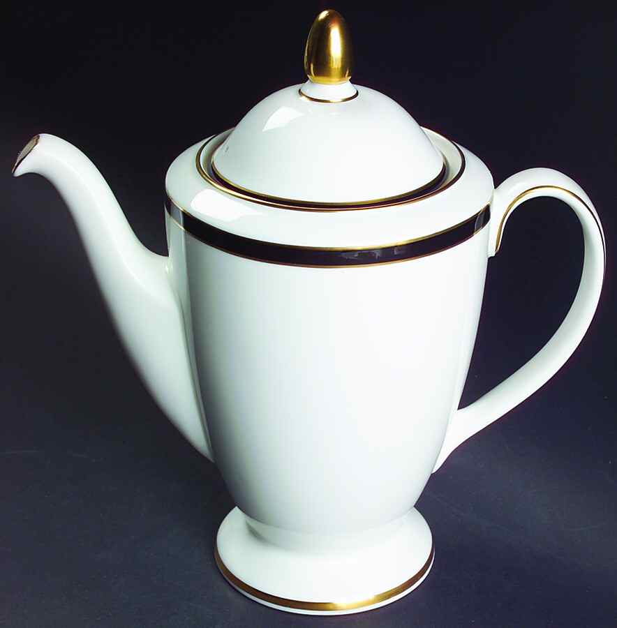 Saturn Black Coffee Pot & Lid by Minton-1