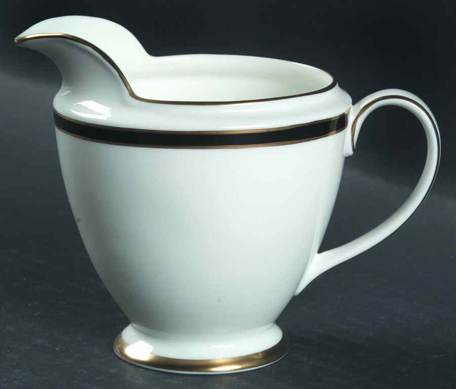 Saturn Black Creamer by Minton-1