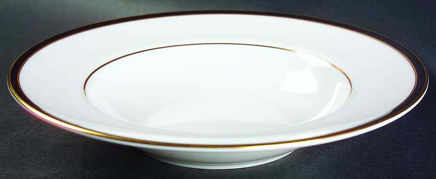Saturn Black Rim Soup Bowl by Minton-1