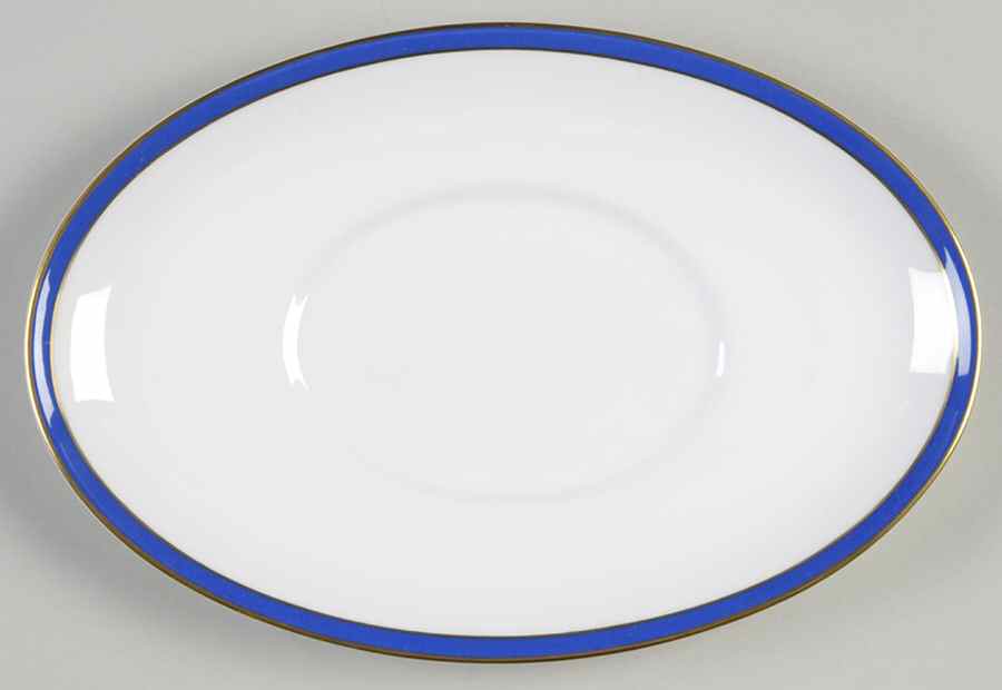 Saturn Cobalt Blue Underplate for Gravy Boat by Minton-1