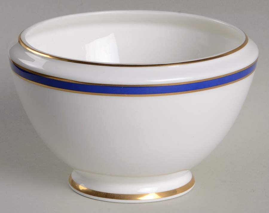 Saturn Cobalt Blue Open Sugar Bowl by Minton-1