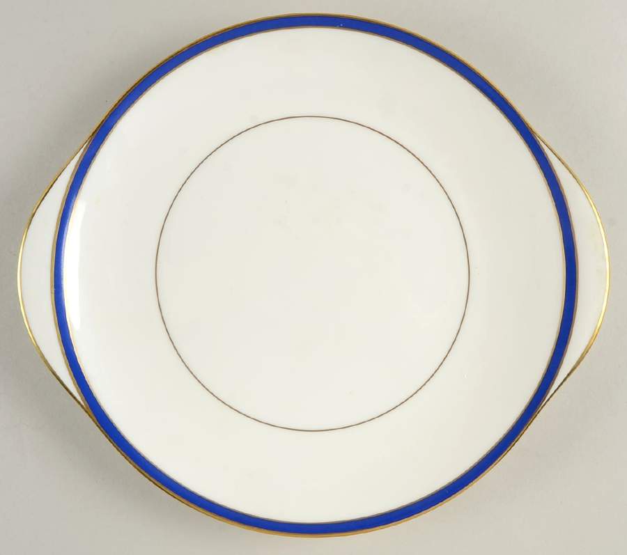Saturn Cobalt Blue Handled Cake Plate by Minton-1