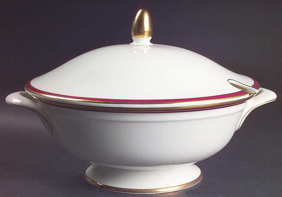 Saturn Ruby Crimson Tureen &  Lid by Minton-1