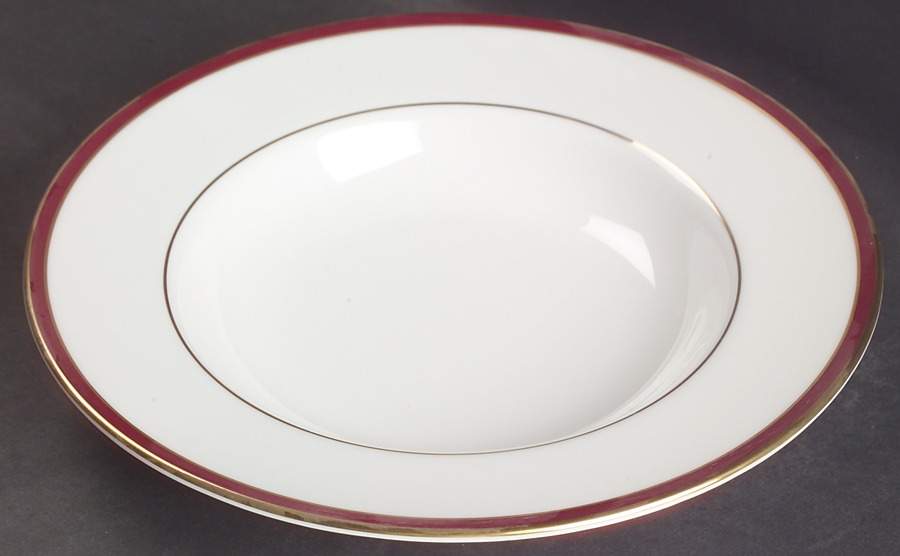 Saturn Ruby Crimson Large Rim Soup Bowl by Minton-1