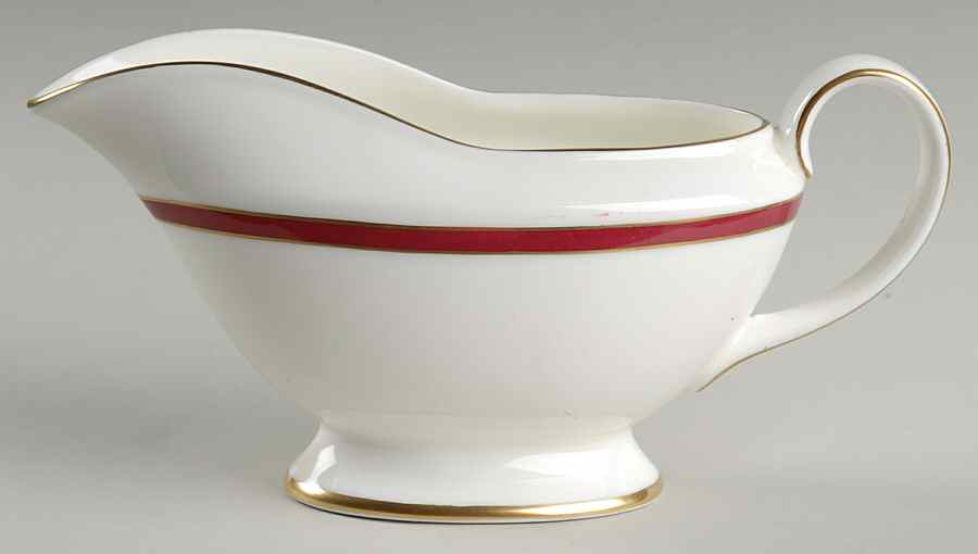 Saturn Ruby Crimson Gravy Boat by Minton-1