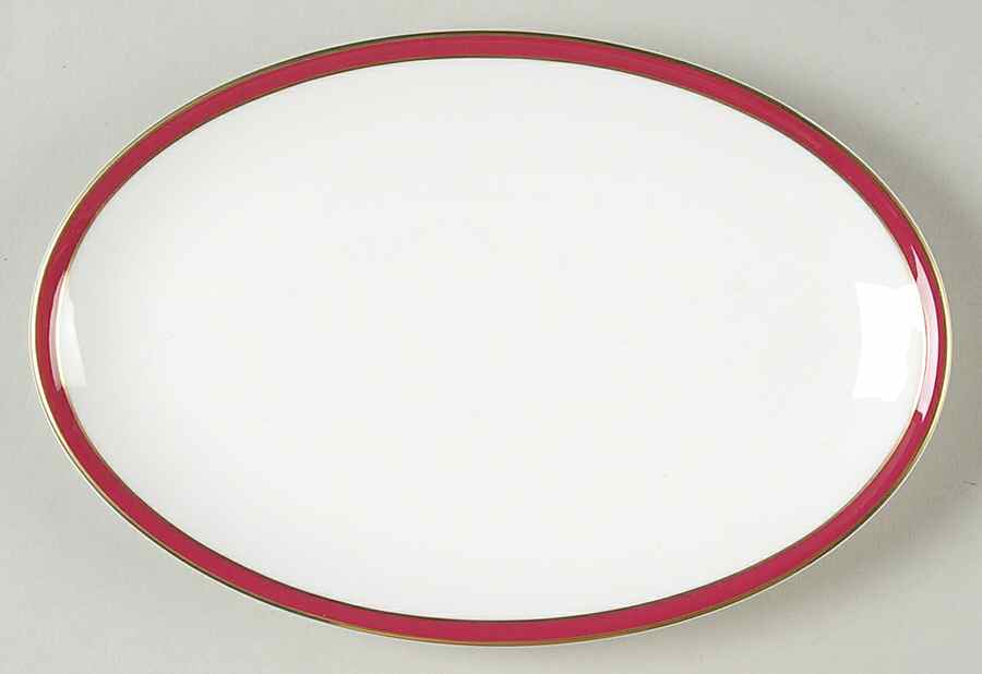 Saturn Ruby Crimson Pickle Dish by Minton-1