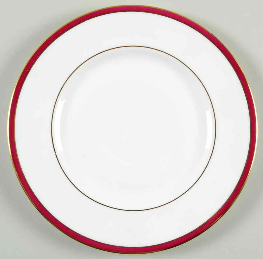 Saturn Ruby Crimson Salad Plate by Minton-1