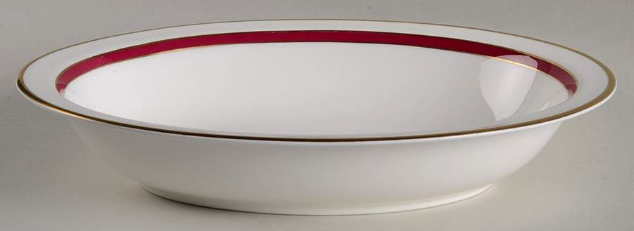 Saturn Ruby Crimson 10" Oval Vegetable Bowl by Minton-1