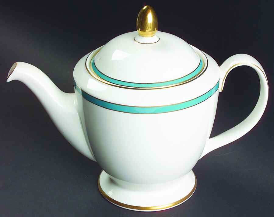 Saturn Turquoise Teapot & Lid by Minton-1