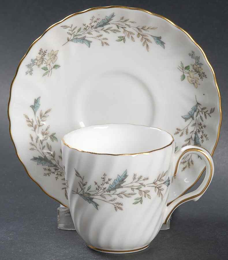 Seaforth Flat Demitasse Cup & Saucer Set by Minton-1