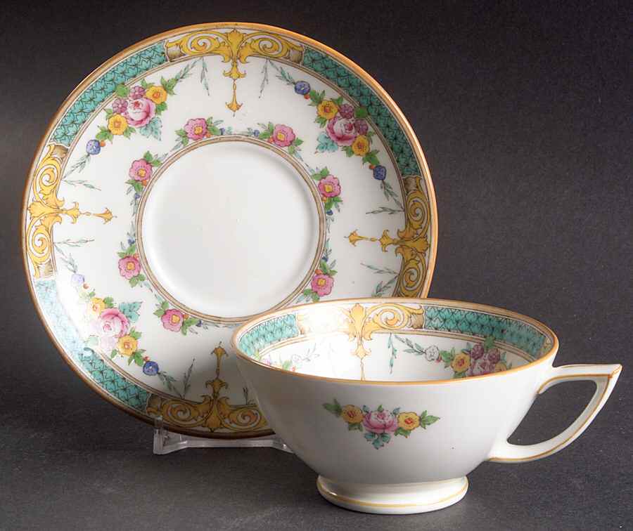 Selwyn Footed Cup & Saucer Set by Minton-1
