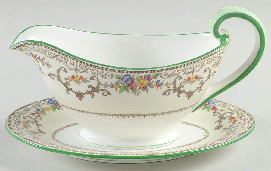 Shaftesbury Gravy Boat & Underplate/Relish by Minton-1
