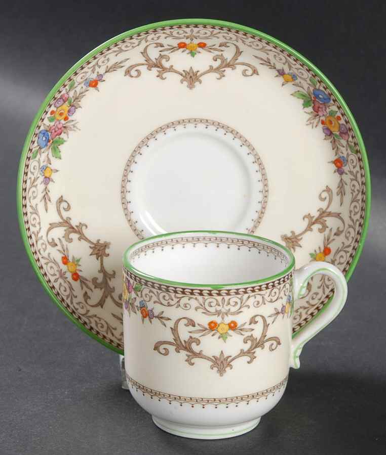 Shaftesbury Flat Demitasse Cup & Saucer Set by Minton-1