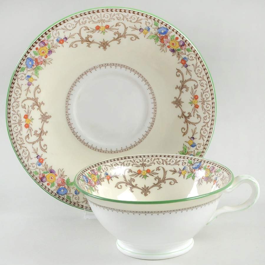 Shaftesbury Footed Cup & Saucer Set by Minton-1