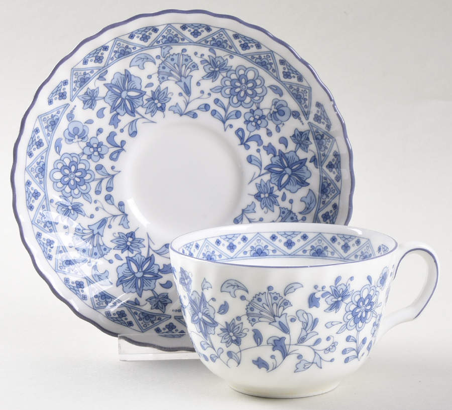 Shalimar Flat Cup & Saucer Set by Minton-1